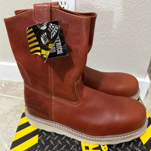 Brazos Work Boot Wellington Wedge Composite Toe Protection (Size 8.5) main image 4